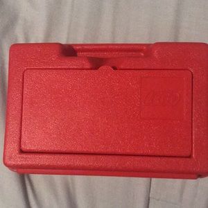 Vintage Red Lego Hard Plastic LEGO Portable Carrying Storage Case Box 1982